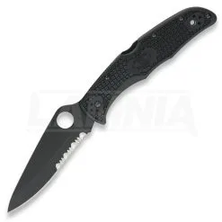Spyderco Endura 4 Folding Knife, FRN, Black, Combo Edge C10PSBBK